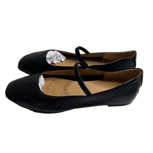 Madewell $98 The Greta Ballet Flat in Black Size 8.5 NN044 Leather #86 - Picture 4 of 13